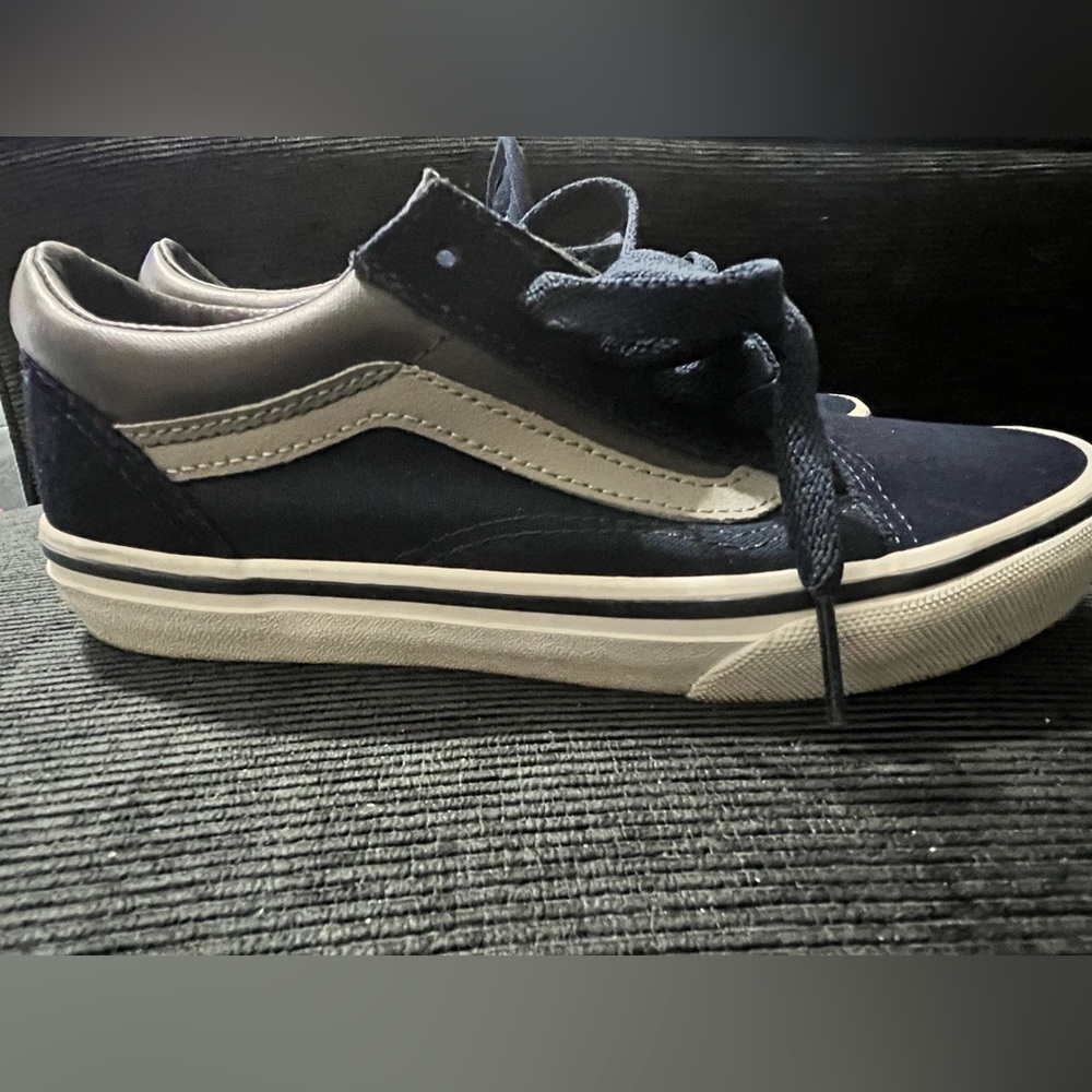 Vans Kids Old Skool Vans Dark Blue -Size 3 - Picture 2 of 6